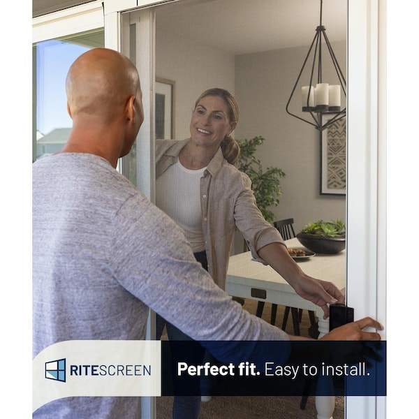 Ritescreen 31.5 in. W x 3 in. H Sliding Screen Door, MOOSEMFIT, PetScreen Mesh, White - MOOSEMFIT