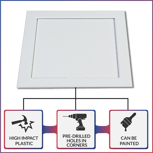 American Built Pro Access Panel  5 in x 5 in WhiteTwoPiece Plastic - AP 55 P1