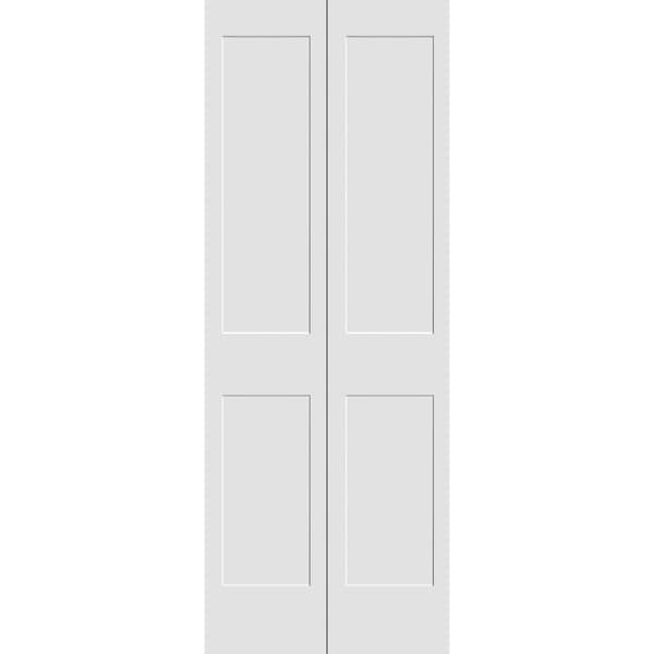 Trimlite 36" x 80" Primed 2-Panel Shaker Bifold Door and Hardware - 3068PRI8402BF