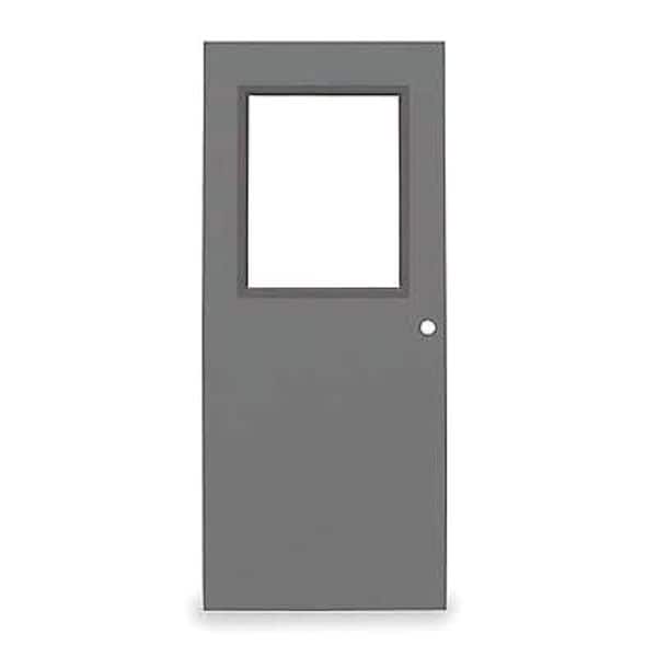Ceco Half Glass Steel Door, 80 in H, 30 in W, 1 3/4 in Thick, 16-gauge, Type: 2 - CHMD X HG26 68 X CYL-CU-16GA
