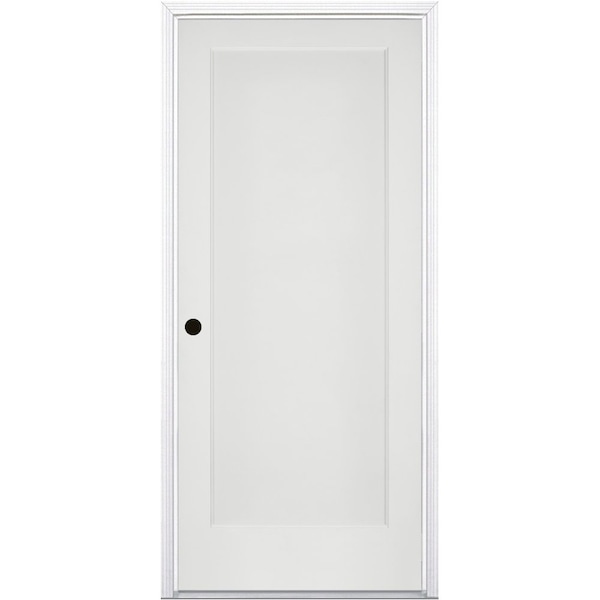 Trimlite Primed 1Panel Interior Flat Panel Ovolo Bead 20 Min Fire Rated 49/16" RH Prehung Brushed Chrome - 3068134PRI802020MRH26DM4916