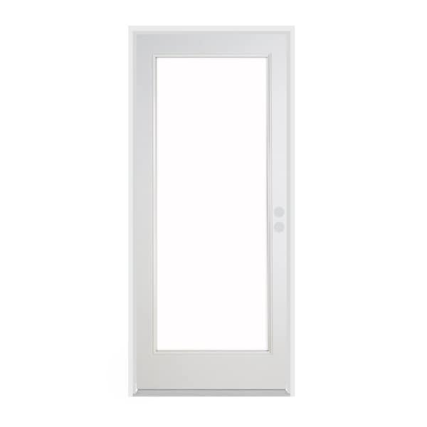 Codel Doors 32" x 80" Primed White French Exterior Fiberglass Door - 2868LHISPSF20FC69161DM