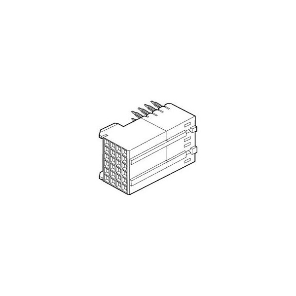 Conector de placa FCI, 48 contactos, 4 filas, hembra, ángulo recto, paso de 0.079 pulgadas, terminal de soldadura - 89036-102LF.