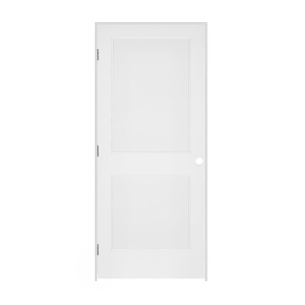 Trimlite 26"x80"x13/8" Primed 2Panel Interior Flat Panel Ovolo Bead 69/16" RH Prehung Brushed Chrome - 2268PRI8082RH26D6916