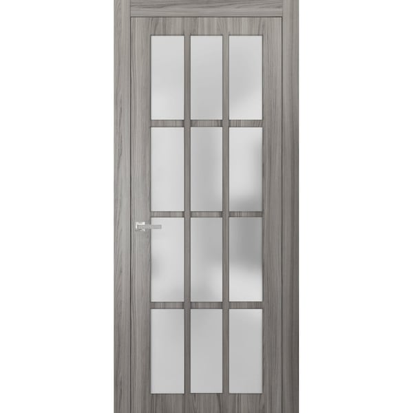 Sartodoors French Interior Door, 32" x 80", Gray - FELICIA3312ID-GA-32
