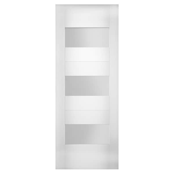 Vdomdoors Barn Bypass Interior Door, 56" x 96", Concrete - SETE6003S-WS-2496