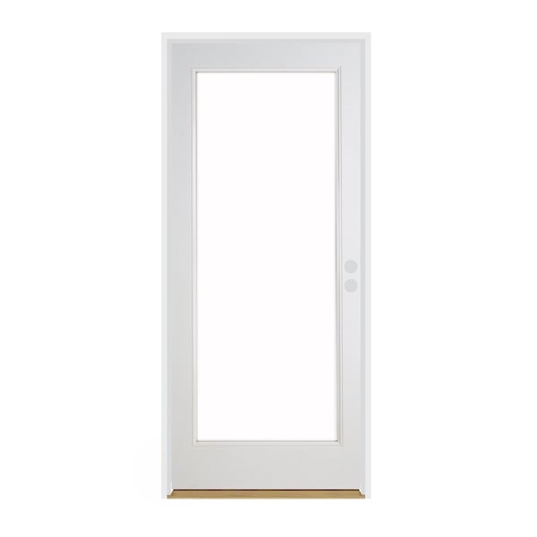 Codel Doors 32" x 80" Primed White French Exterior Fiberglass Door - 2868LHISPSF20FC491626DB