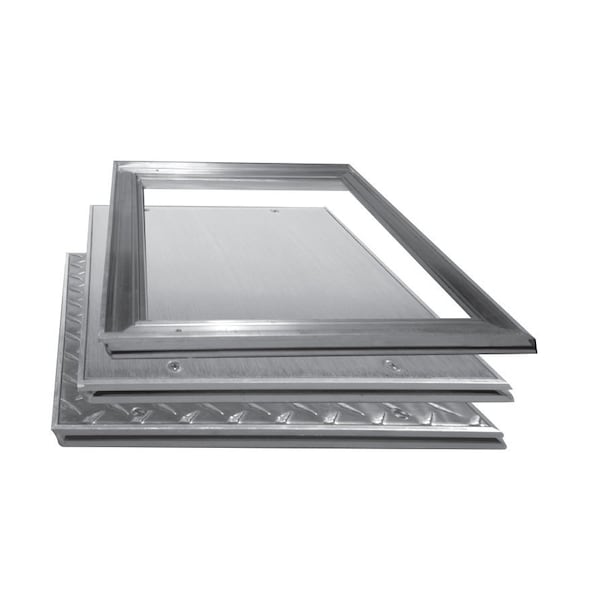 Karp Aluminum Floor Access Door, KAFA Flush Smooth Plate 12 x 12 - KAFA-FS1212
