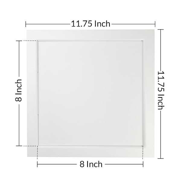 American Built Pro Access Panel, 8 in x 8 in White Plastic TwoPiece, 12PK - AP 88 P12