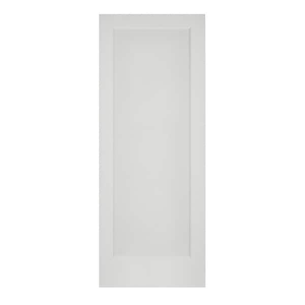 Codel Doors 34" x 80" Primed 1-Panel Interior Flat Panel Door with Ovolo Bead Slab Door - 2168PRI8020