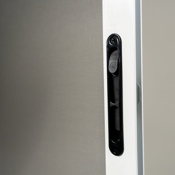 Ritescreen 77-11/16in W x 33-1/4in H Sliding Screen Door, KD.144EXT, Petscreen Mesh, White; White - KD.144EXT-C01-MSPT-H77 0.6875 - W33 0.25-RH