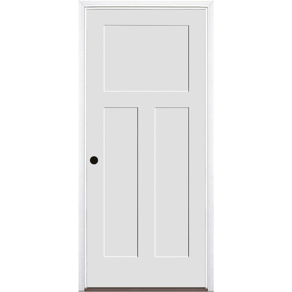 Trimlite Primed 3Panel Mission Interior Shaker 20 Min Fire Rated 69/16" RH Prehung Oil Rubbed Bronze - 2668134PRI840320MRH10BB6916