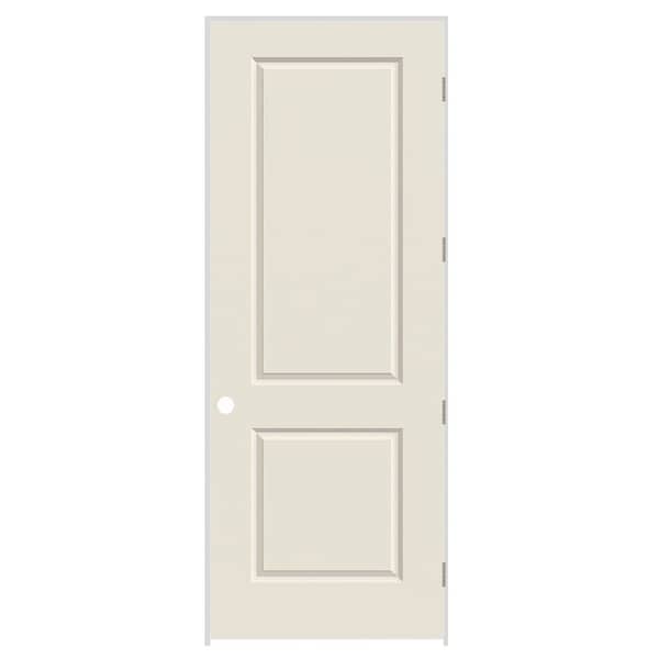 Codel Doors 24" x 96" x 1-3/8" Primed 2-Panel Carrera Molded Solid Core 7-1/4" LH Prehung Door w/Stn Nickel Hngs - 2080MSCCARLH15714