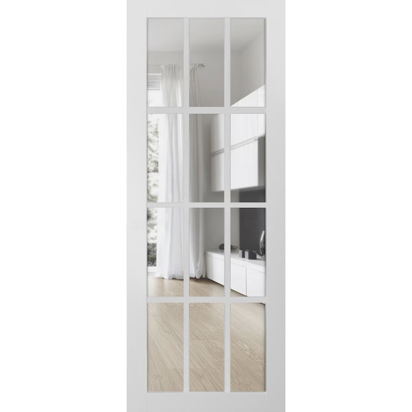 Sartodoors Slab Interior Door, 42" x 96", White - FELICIA3355S-BEM-4296