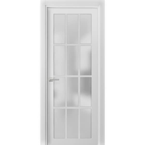 Sartodoors French Interior Door, 36" x 84", White - FELICIA3312ID-BEM-3684