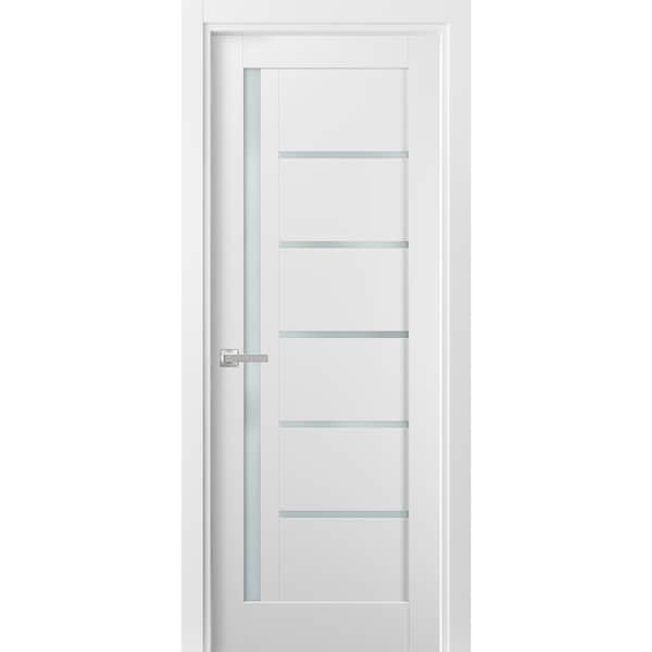 Sartodoors French Interior Door, 18" x 80", White - QUADRO4088ID-WS-18