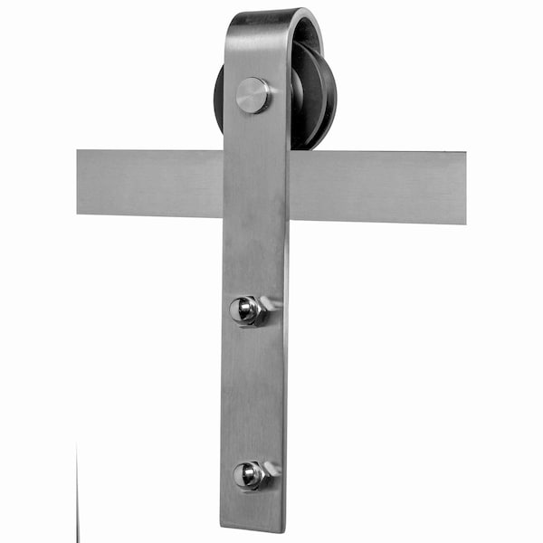 Codel Doors 36" x 84 " Knotty Alder 1-Panel Z-Bar Barn Door with Silver Hardware - 3070SKA8401Z-H7SS
