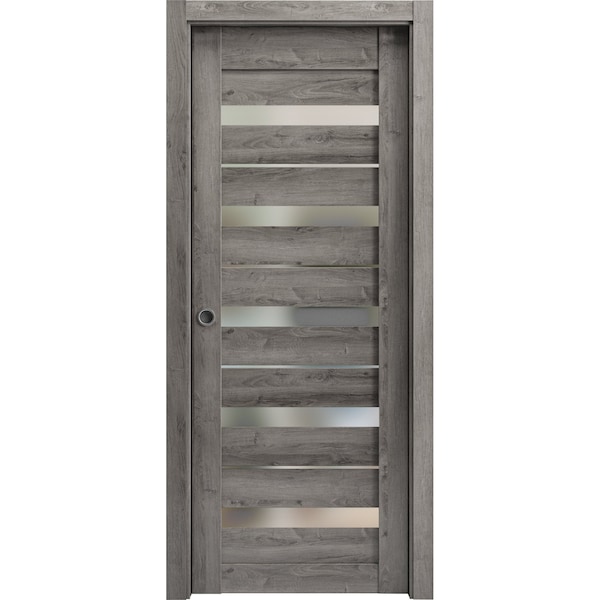 Sartodoors Sliding French Double Pocket Doors 48 x 96in, Matte Black Clear Glass, Kit Trims Rail Hardware - LUCIA2166DP-BLK-4896
