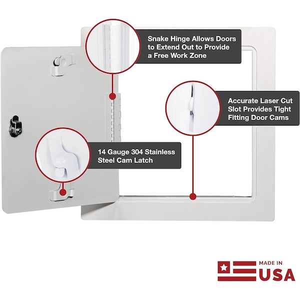 Linhdor HEAVY DUTY ACCESS PANEL W/ KEYED CYLINDER LOCK 24X24 - S30202424