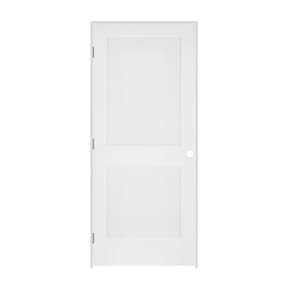 Codel Doors 26" x 80" x 1-3/8" Primed 2-Panel Interior Flat Panel Door with Ovolo Bead 7-1/4" RH Prehung Door - 2268PRI8082RH15714