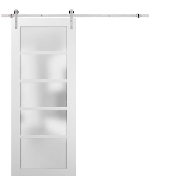 Sartodoors Closet Bypass Interior Door, 32" x 84", Black - QUADRO4002BD-S-WS-3284