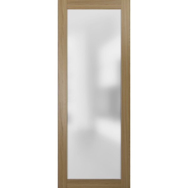 Sartodoors Slab Interior Door, 30" x 84", Light Brown - PLANUM2102S-MEYA-3084