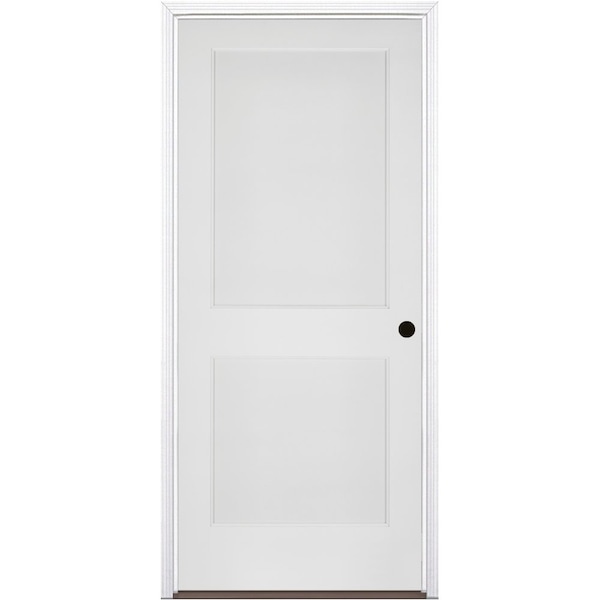 Codel Doors 32"x80"x1-3/4" Primed 2-Panel Int Flat Panel w/Ovolo Bead 20min Fire Rated 6-9/16" LH Prehung Door - 2868134PRI808220MLH10BB6916