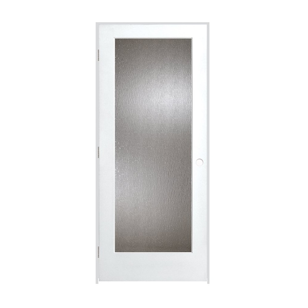 Trimlite 32"x80"x13/8" Primed 1Lite Rain Tempered Glass Interior French 49/16" RH Prehung - 2868PRI1501RAITRH154916