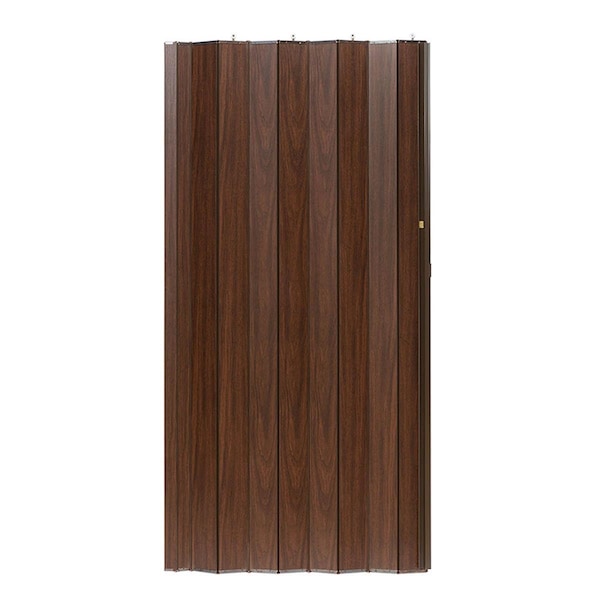 Perfectpatio 36 x 80 in. Woodshire Accordion Style with Panels, Walnut - PE3034556