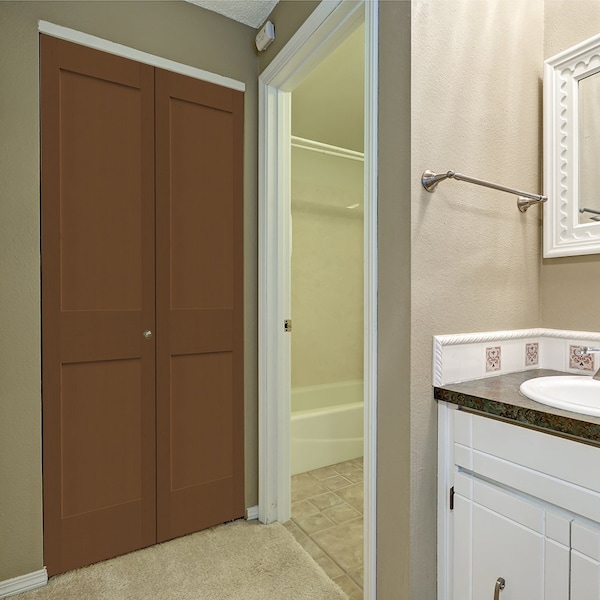Codel Doors 36" x 80" Fir 2-Panel Shaker Bifold Door and Hardware - 3068FIR8402BF