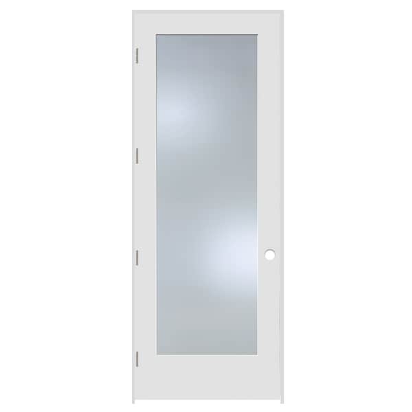 Trimlite 24"x96"x13/8" Primed 1Lite Clear Tempered Glass Interior French 49/16" RH Prehung - 2080PRI1501NPCLETRH154916
