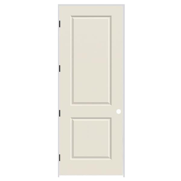 Codel Doors 30" x 96" x 1-3/8" Primed 2-Panel Carrera Molded Hollow Core 7-1/4" RH Prehung Door w/Mtt Blk Hngs - 2680MHCCARRH10B714