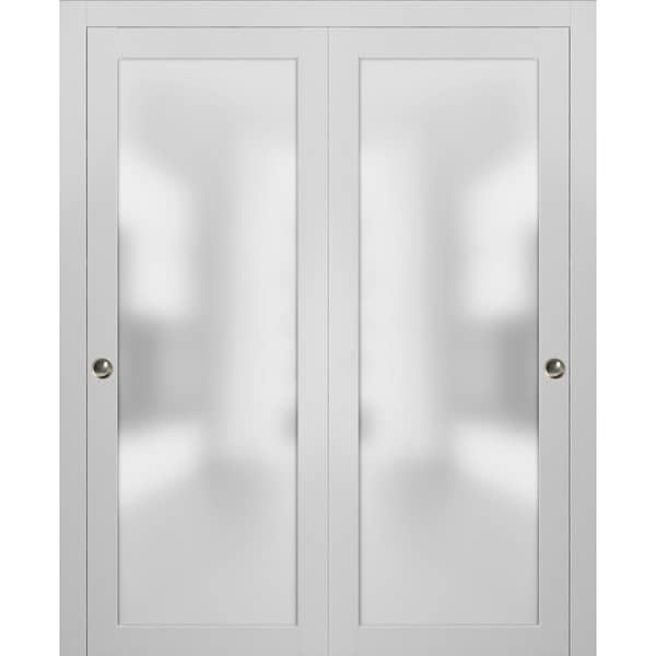 Sartodoors Double French Interior Door, 60" x 96", Black - PLANUM2102DBD-WS-60