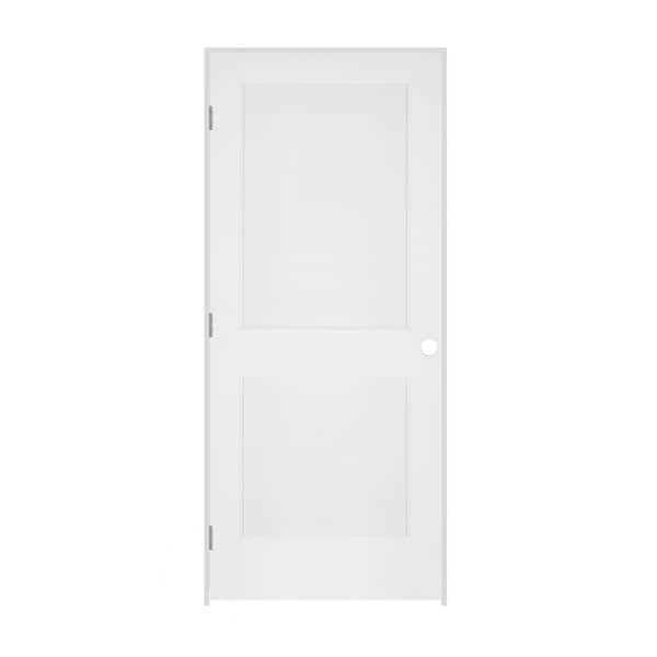 Codel Doors 34" x 80" x 1-3/8" Primed 2-Panel Interior Flat Panel Door with Ovolo Bead 6-9/16" RH Prehung Door - 2168PRI8082RH156916
