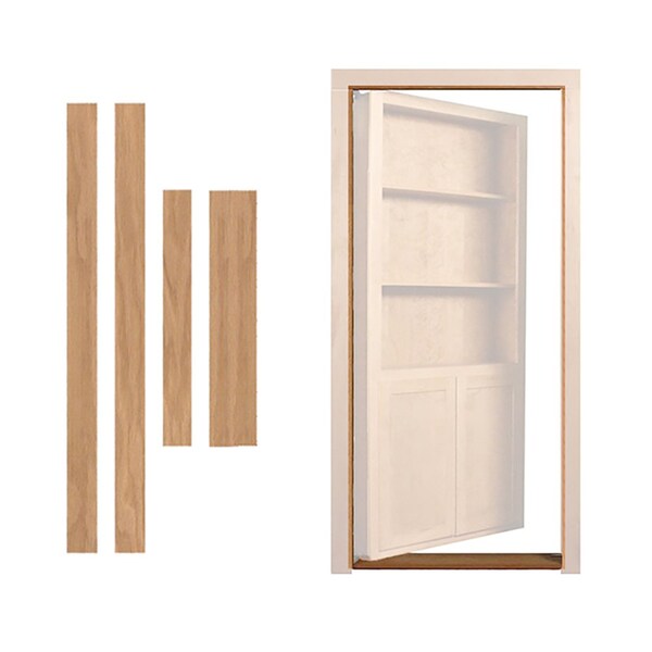 Invisidoor Red Oak Inswing Jamb Accessory for 32 in. or 36 in. Bookcase Door - ID.JAM36IS.RO