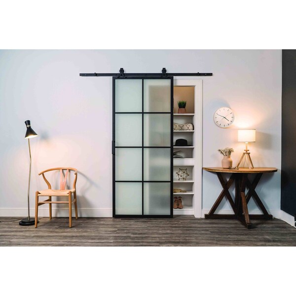 Renin Renin 36 in. x 84 in. Tribeca 8-Lite Barn Door Kit - BD074A14BA1TGE36084