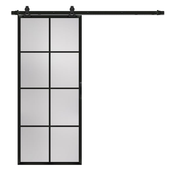 Renin Renin 36 in. x 84 in. Tribeca 8-Lite Barn Door Kit - BD074A14BA1TGE36084