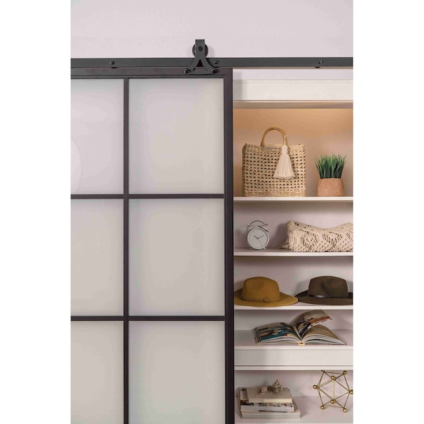 Renin Renin 36 in. x 84 in. Tribeca 8-Lite Barn Door Kit - BD074A14BA1TGE36084