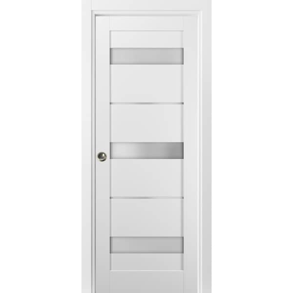 Sartodoors Barn Interior Door, 42" x 84", Chocolate - QUADRO4055PD-WS-18
