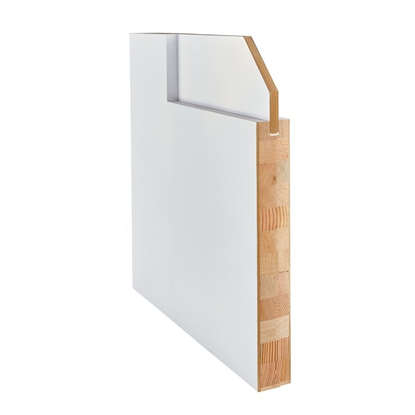 Codel Doors 28" x 80" Primed 3-Panel Mission Interior Shaker Slab Door - 2468PRI8403