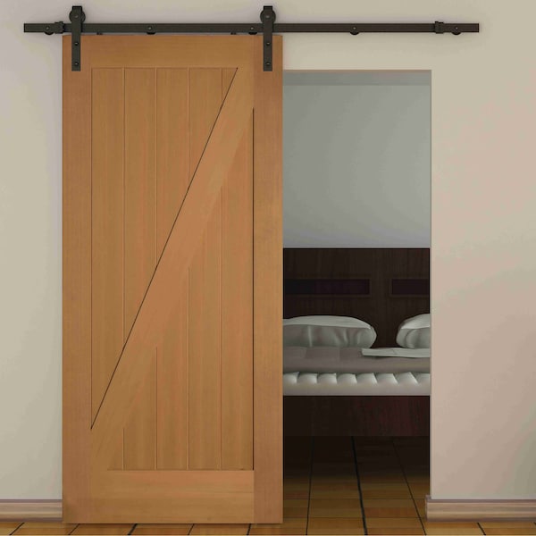 Codel Doors 42" x 84 " VG Fir 1-Panel Z-Bar Barn Slab Door - 3670FIR8401Z