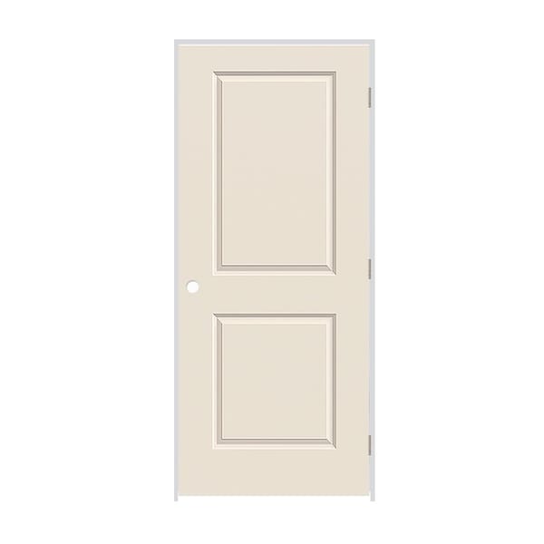 Codel Doors 32" x 80" x 1-3/8" Primed 2-Panel Carrera Molded Solid Core 6-9/16" LH Prehung Door - 2868MSCCARLH26D6916