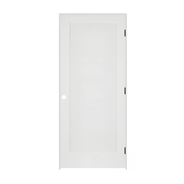 Codel Doors 32" x 80" x 1-3/8" Primed 1-Panel Interior Flat Panel Door with Ovolo Bead 7-1/4" LH Prehung Door - 2868PRI8020LH1D714