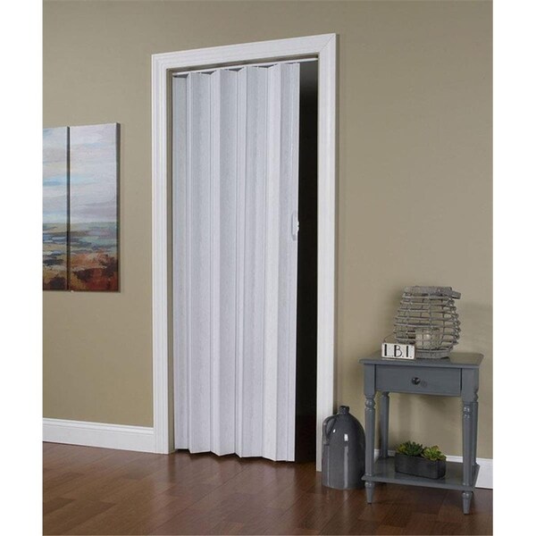Perfectpatio 48 x 80 in. Via White Mist Vinyl Folding Door - PE3029668