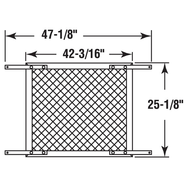 Prime-Line Sliding Patio Door Grill, 48 in. Width, Bronze Finish (Single Pack) - PL 15942