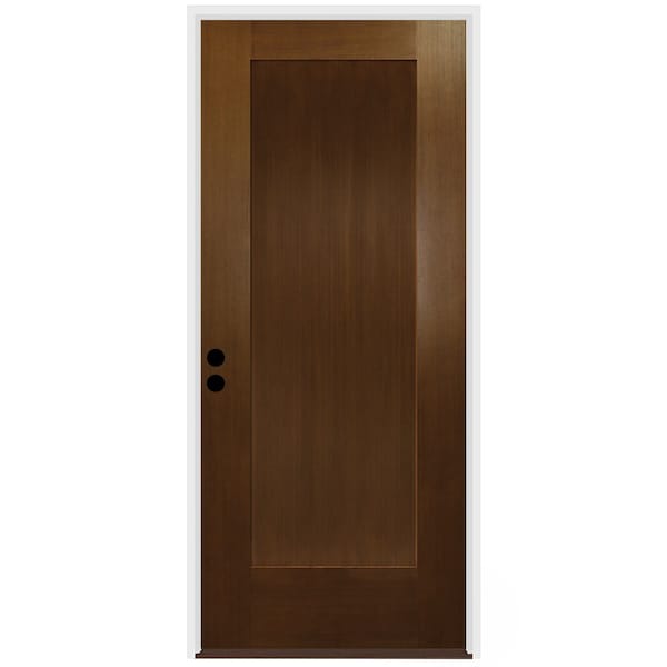 Codel Doors 36" x 80" Fir Grain Shaker Exterior Fiberglass Door - 3068RHISPFG1PSHK491626DB