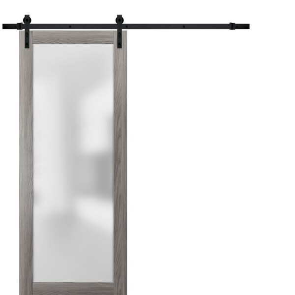 Sartodoors Sliding 42x84 Planum 2102 Ginger Ash 8' Rail Hangers Stops Hardware Set Modern Core  Eco-Veneer - PLANUM2102BD-GA-B-4284