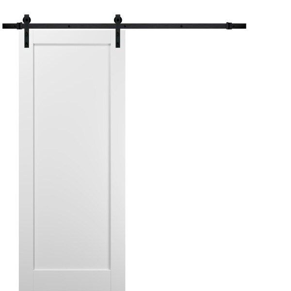 Sartodoors Barn Interior Door, 42" x 80", White - QUADRO4111BD-B-WS-42