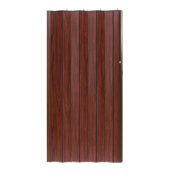 Perfectpatio 36 x 96 in. Woodshire Accordion Style with Panels, Mahogany - PE3036507