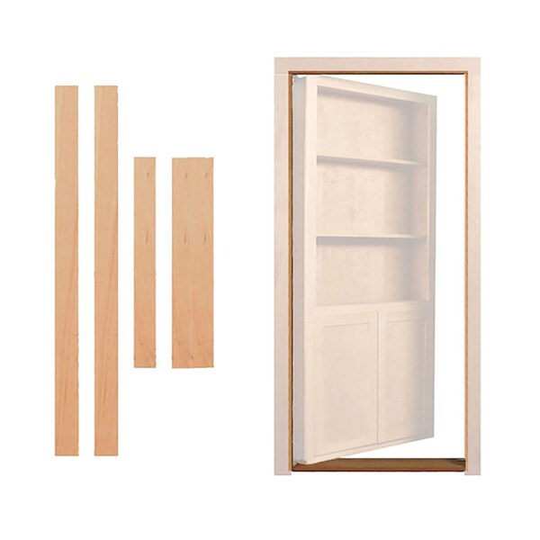 Invisidoor Cherry Inswing Jamb Accessory for 32 in. or 36 in. Bookcase Door - ID.JAM36IS.CH